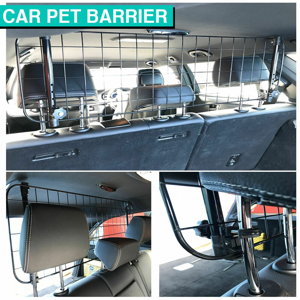 Adjustable Dog Car Barrier Pet Wire Mesh Car Headrest Safety Guard