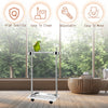 55-75cm Adjustable Height Parrot Perch Bird Stand with Wheels and Bowls
