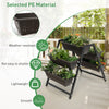 3-Tier Vertical Planter with 5 Plant Boxes Raised Garden Bed