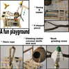 Bird Natural Wood Perch Gym Playpen Playground Parrots Playstand