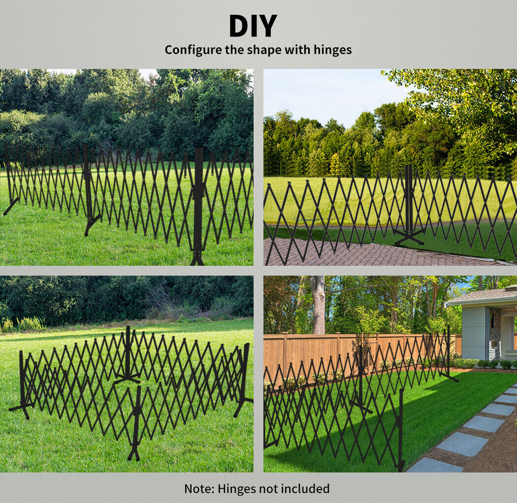 3.3M Pet Aluminum Garden Security Fence Gate Expandable Barrier Safety Indoor Outdoor