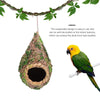 Hanging Bird House Sleep Nest Straw Cage Hut-Toy Pet Hammock Bed