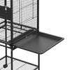 146CM Bird Cage Top 2 Perches Aviary Parrot Budgie Tray With Wheel