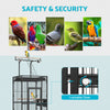 153CM 2 Perches Large Bird Cage Aviary Parrot Budgie Playtop Slide Tray