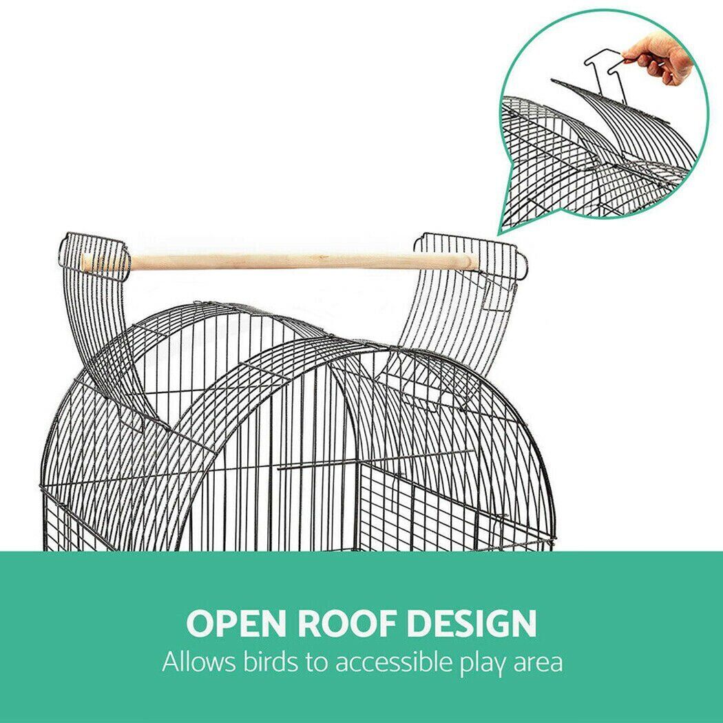150cm Large Bird Cage Hanger Stand Pet Parrot Aviary Iron Tube Frame Canary