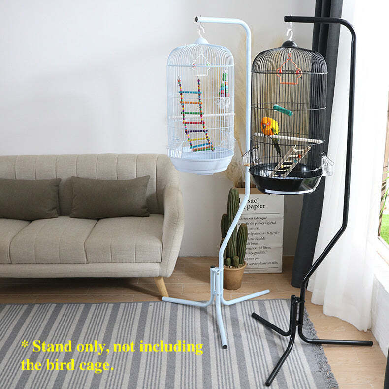162cm Bird Stand Pet Cage Hanger Parrot Aviary Iron Frame Canary Black