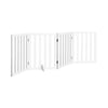 3/4/6 Panels Wooden Pet Gate Dog Fence Safety Stair Barrier Security Door