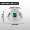 10pcs 10W/12W/13W Dimmable LED Downlight