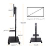 Rolling Trolley TV Floor Stand Portable Television w /Swivel VESA Bracket 32-70