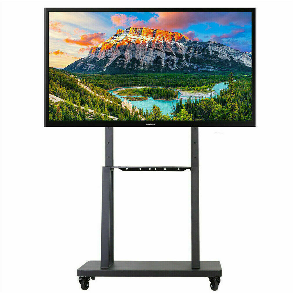 Heavy Duty Mobile Cart Rolling Floor TV Stand Fits 32"- 80" screens