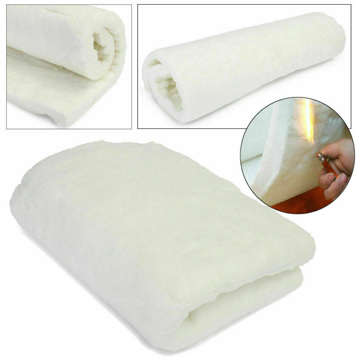 1mx0.61m Fireproof Insulation mat Ceramic Fiber Blanket High Temperature Thermal