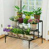 Indoor Outdoor Metal Plant Stand Flower Corner Display Shelf