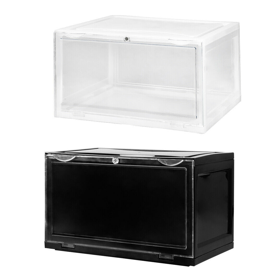 6PCS Magnetic Sneaker Display Case Shoe Storage Organizer Black – Smart ...