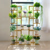 9 Tier Bamboo Plant Stand Corner Shelf Garden Flowerpot