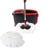 Spinning Mop Stainless Steel Bucket Easy Clean 2 Free Spin Mop Heads