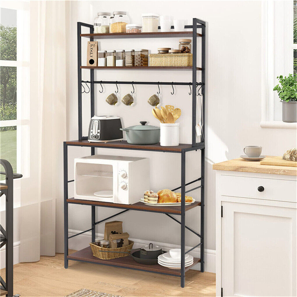 5-Tier Kitchen Bakers Rack Storage Shelves