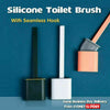 Bathroom Silicone Bristles Toilet Brush with Holder Creative Cleaning Brush Set
