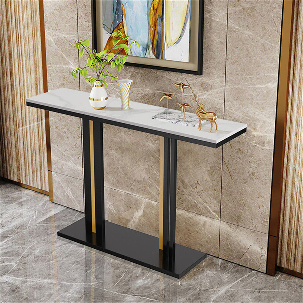 Delicate Texture Marble Console Table Entry Table