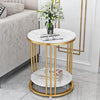 Luxury Round Side Table End Table Marble Accent Coffee Table