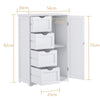 Bathroom Cabinet Toilet Storage Organizer Cupboard with Drawers