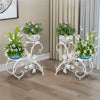 2PCS Metal Round Potted Plant Stands Rack