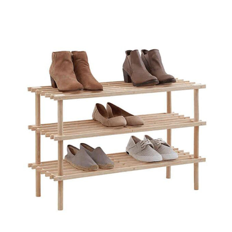 2/3 Tiers Shoe Rack Storage Wooden Organizer Shelf