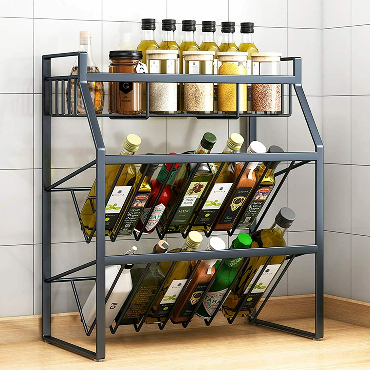 Seasoning Spice Bottle Rack Shelf Storage Stand
