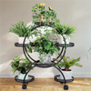 4 Layer 6 Pots Flower Holder Plant Stand Shelf 4-Wheel Free Moving Rack