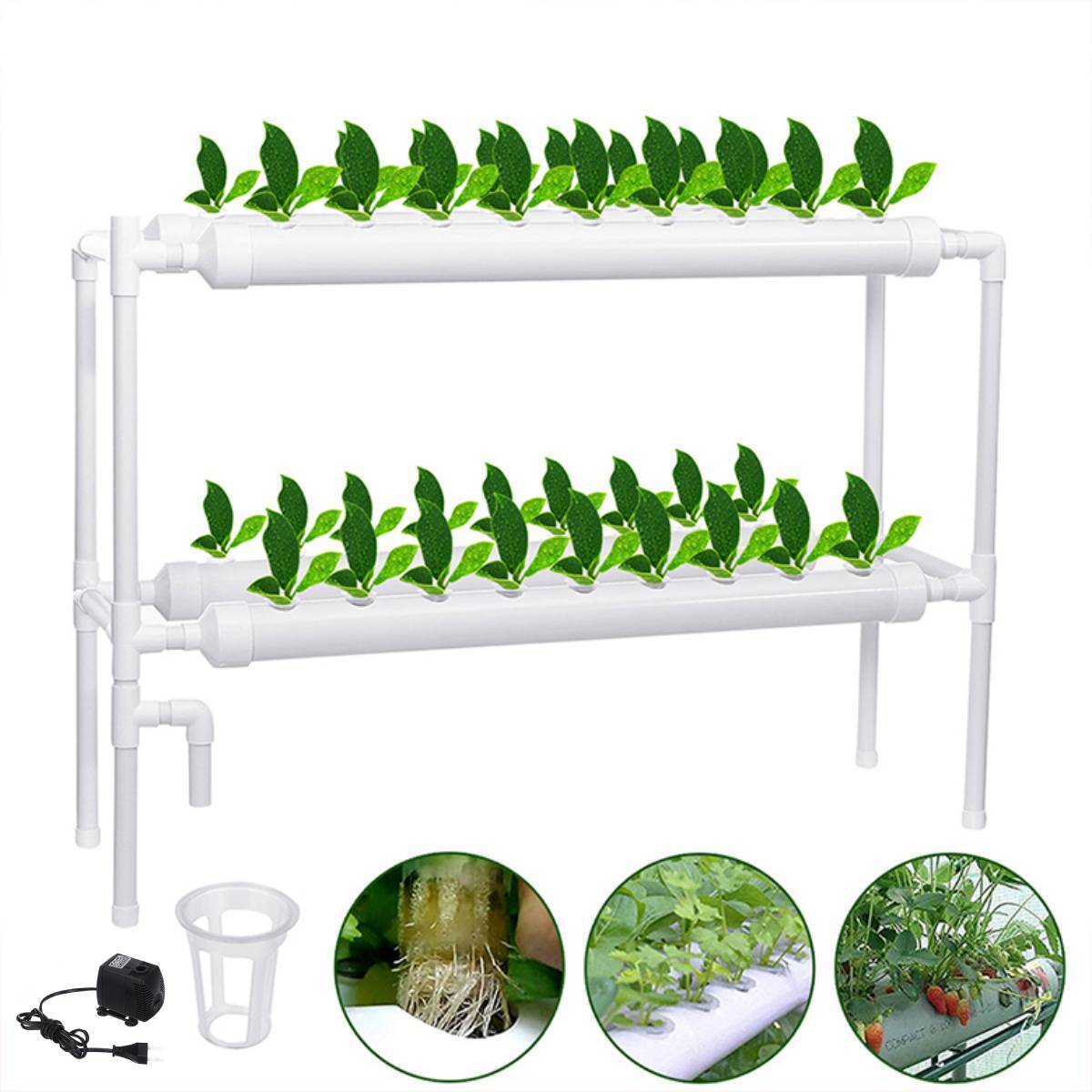 36 Plant Sites Hydroponic Grow Tool Kits Vegetable Fruit Garden System AU Plug
