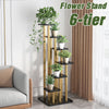 6 Tiers Plant Stand Metal Flower Pots Shelf Indoor Outdoor
