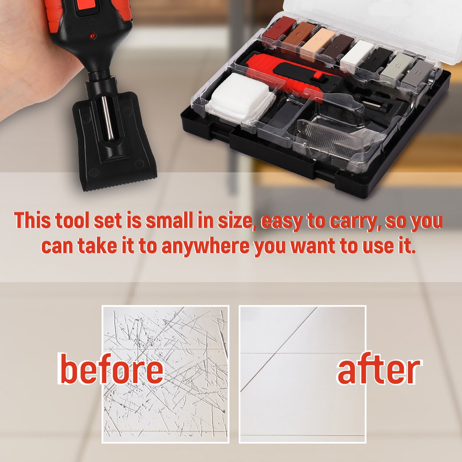 Ceramic Floor Scratch Repair Tools Laminate Repairing Tool Kit