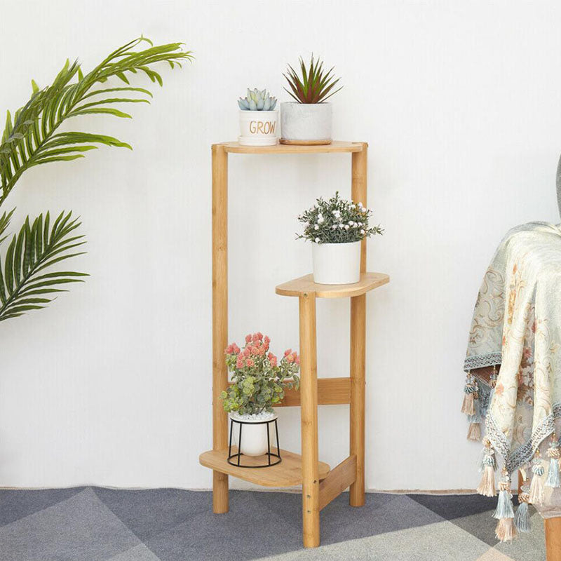 3 Tier Bamboo Plant Stand - Natural Bamboo