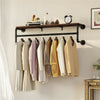 Wall Mounted Garment Rack with Top Shelf