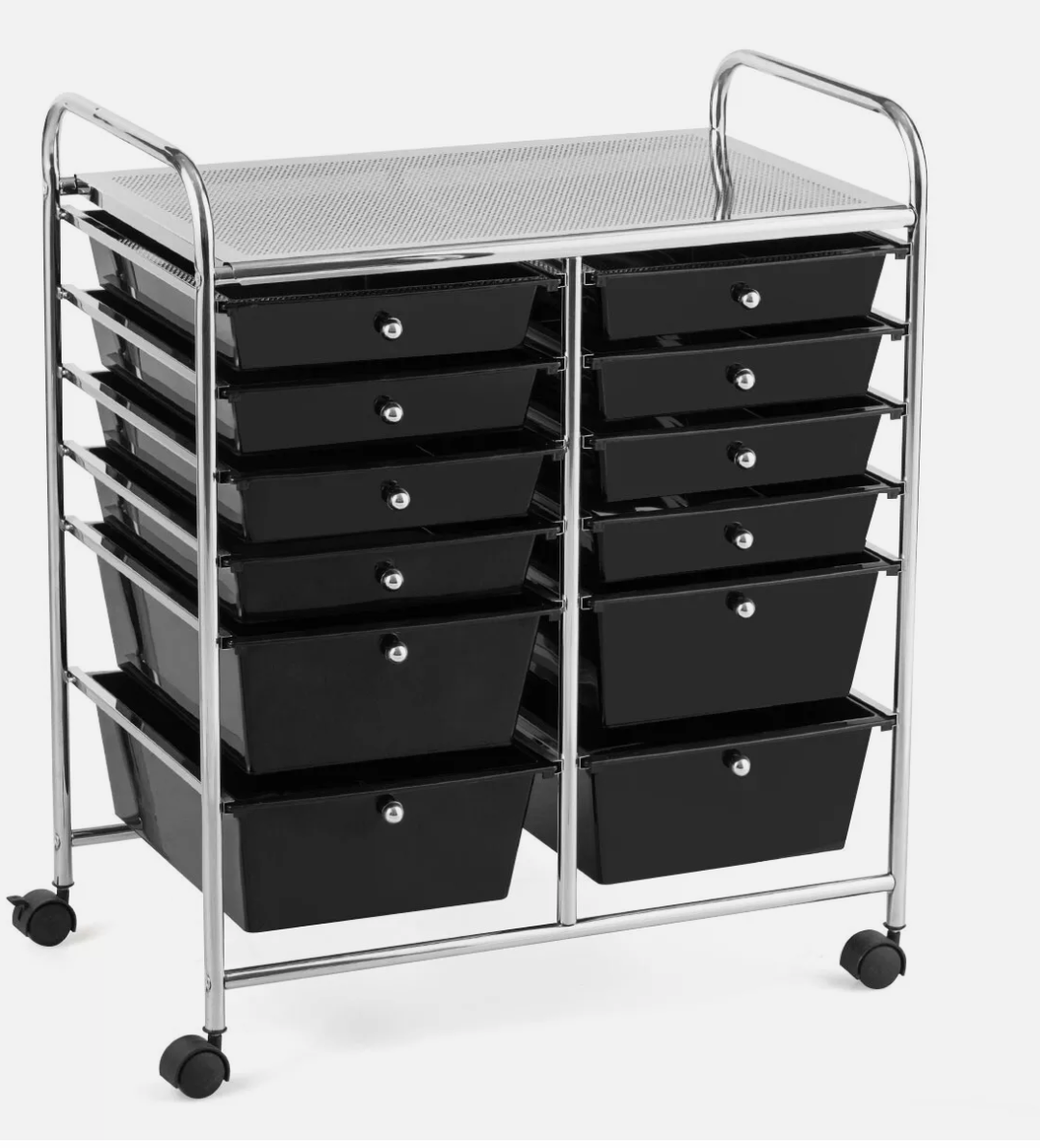 12 Drawers Rolling Storage Cart Paper Organizer Trolley