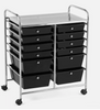 12 Drawers Rolling Storage Cart Paper Organizer Trolley