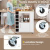 Kitchen Trolley Cart Rolling Kitchen Island With Storage and Towel Rack