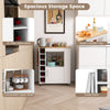 Kitchen Trolley Cart Rolling Kitchen Island With Storage and Towel Rack