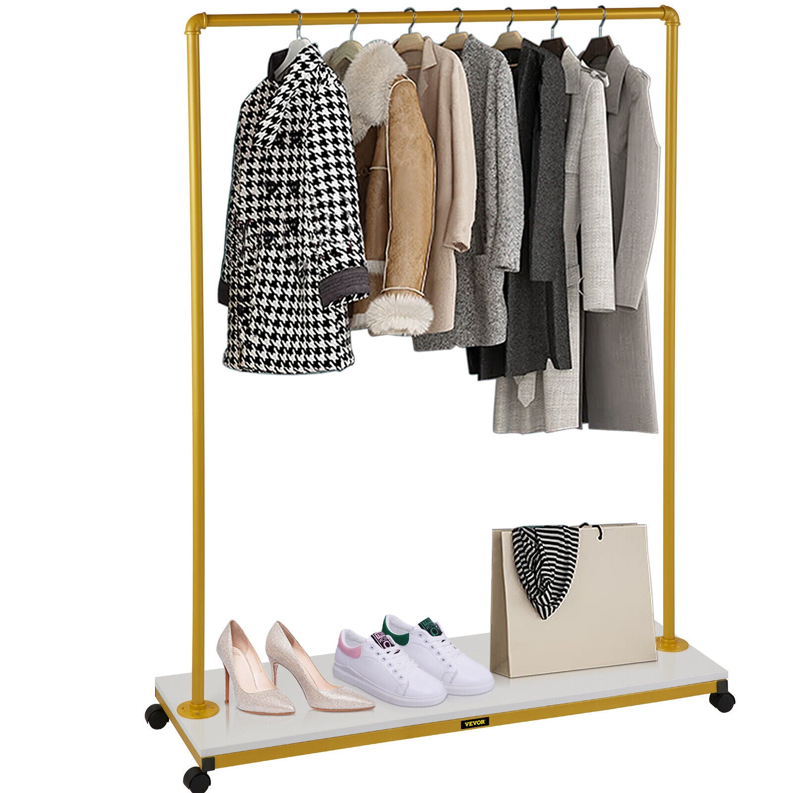 Heavy Duty Garment Rack Clothes Rack Rolling with Wheels