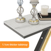 120cm Modern Luxury Marble Entry Console Table Hallway Accent Table- White