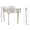 Half Moon Silver Mirror Console Table Narrow Side Sofa Table