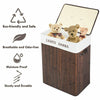 Bamboo Laundry Hamper Basket Clothes Storage - Dark Brown