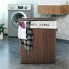Bamboo Laundry Hamper Basket Clothes Storage - Dark Brown