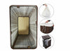 Bamboo Laundry Hamper Basket Clothes Storage - Dark Brown