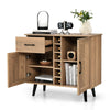 Heavy Duty 2-Door Wine Bar Cabinet Kitchen Sideboard Buffet