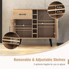 Heavy Duty 2-Door Wine Bar Cabinet Kitchen Sideboard Buffet