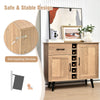 Heavy Duty 2-Door Wine Bar Cabinet Kitchen Sideboard Buffet