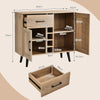 Heavy Duty 2-Door Wine Bar Cabinet Kitchen Sideboard Buffet
