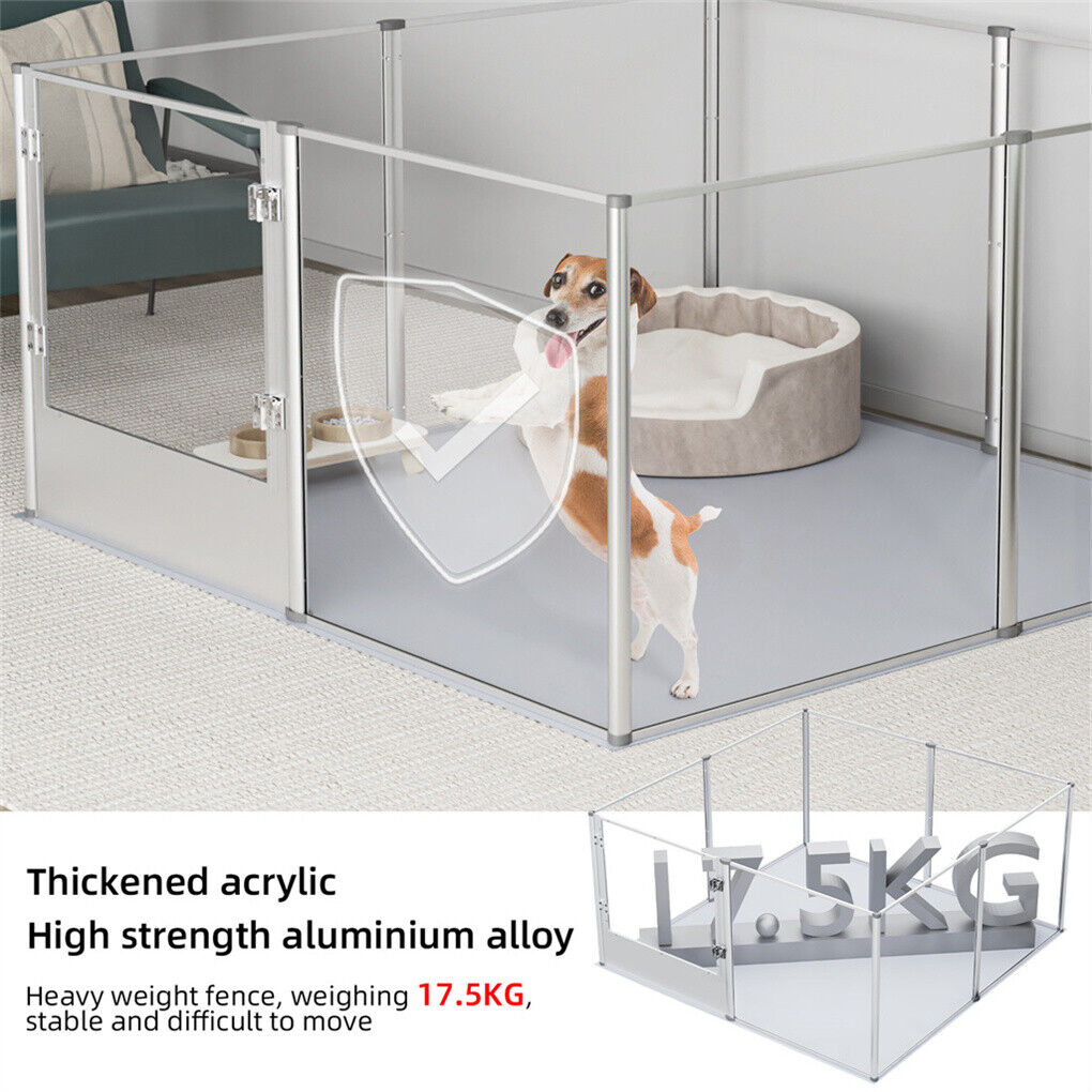 High-toughness Aviation Aluminum Frame Arcrylic Dog Playpen Birth Panels