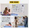 60x90cm Double Sided Mobile Magnetic Whiteboard Rotatable Dry Erase Board