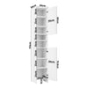 Laundry Bathroom Cabinet Storage Tall Slim Toilet Floor Cupboard